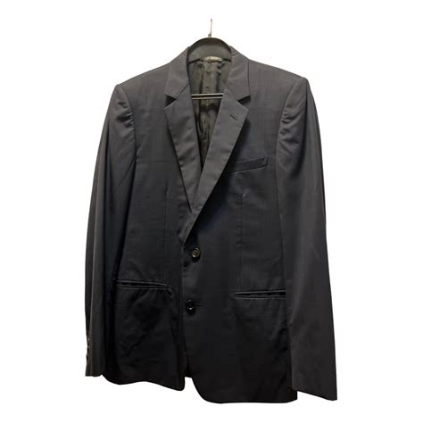 Wool suit Dior Homme Blue size 52 IT in Wool 